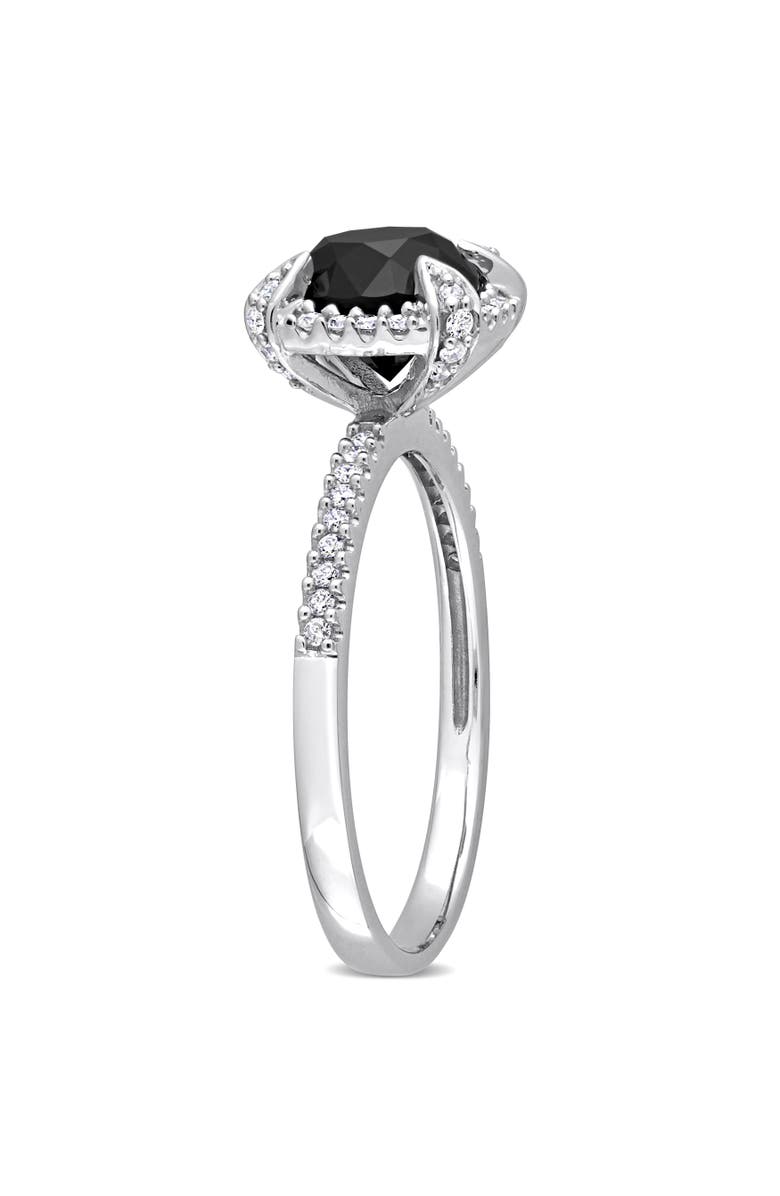Julianna B. Black & White Diamond Halo Ring 14k, Alternate, color, Diamond