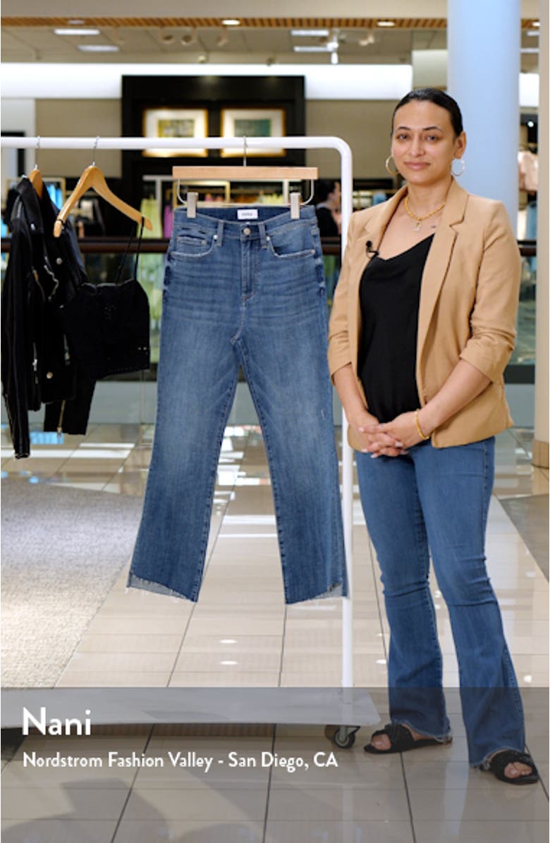 Lennon Raw Hem High Waist Crop Bootcut Jeans
