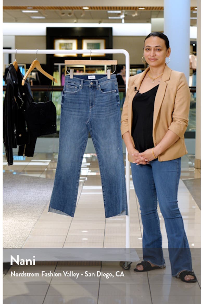 Lennon Raw Hem High Waist Crop Bootcut Jeans video