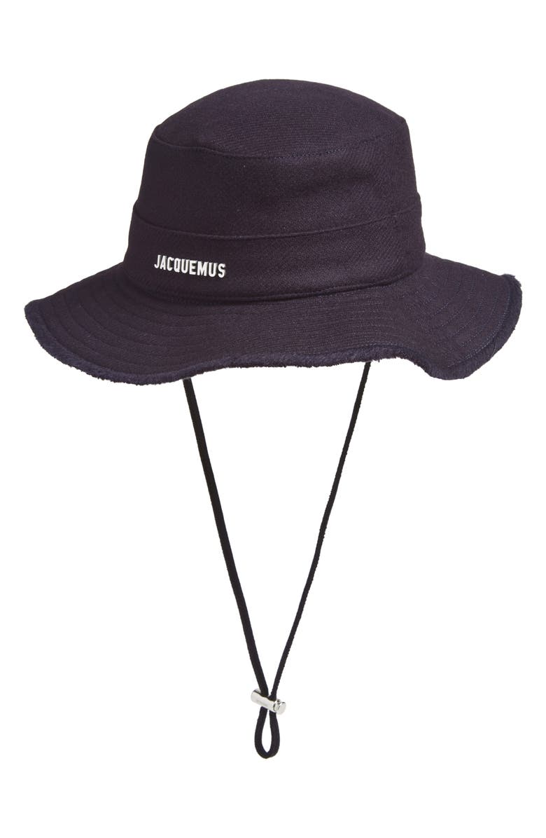 Jacquemus Le Bob Artichaut Bucket Hat, Main, color, Dark Navy 390