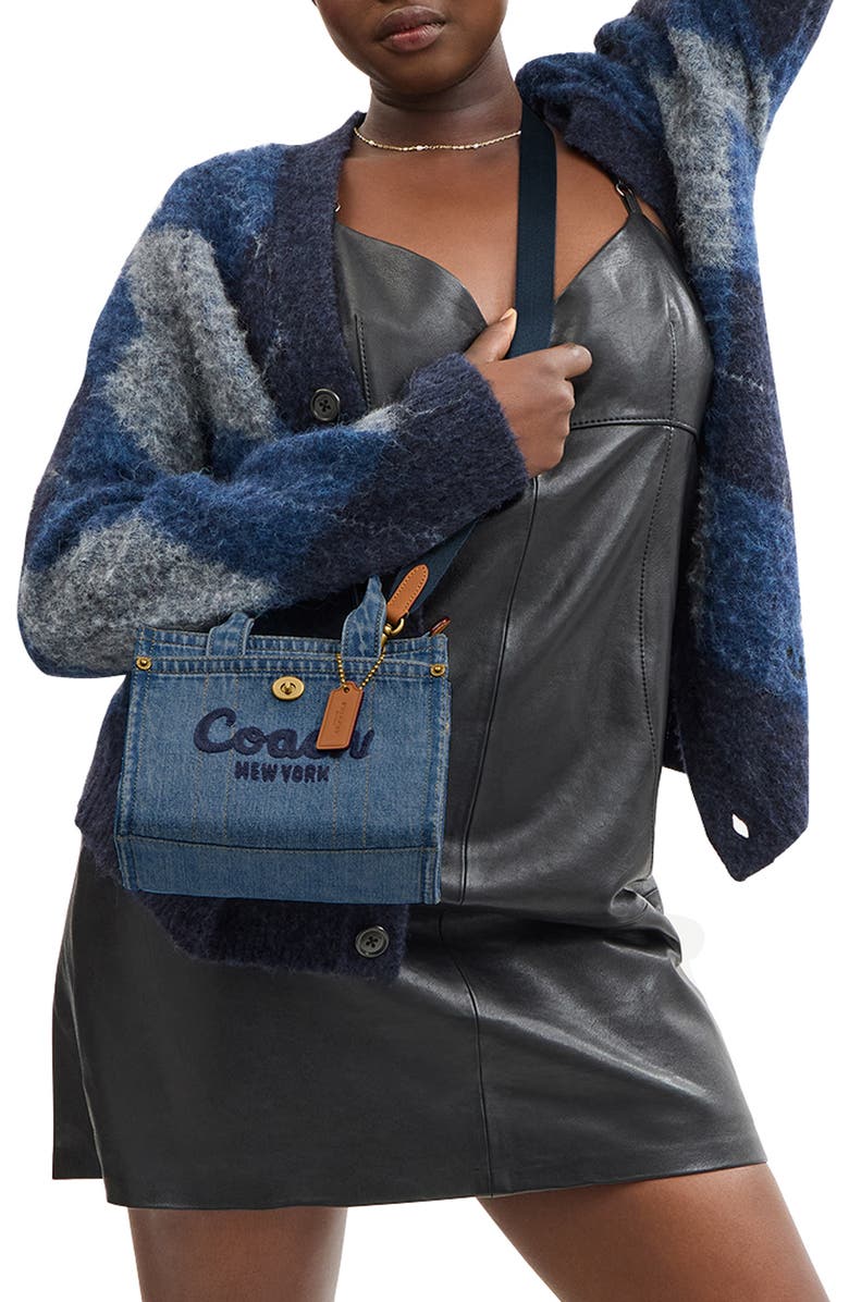 COACH Denim Cargo Tote, Alternate, color,