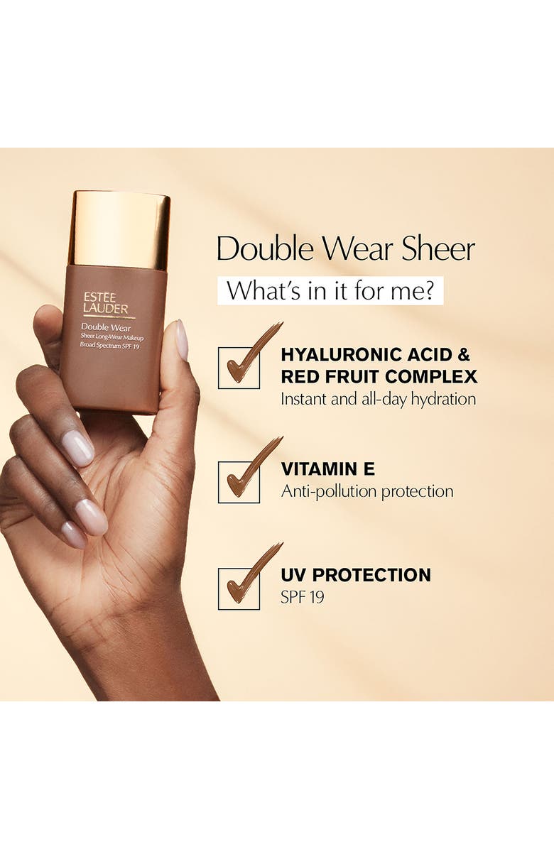 Estée Lauder Double Wear Sheer Long-Wear Foundation SPF 19, Alternate, color, 5N2 Amber Honey