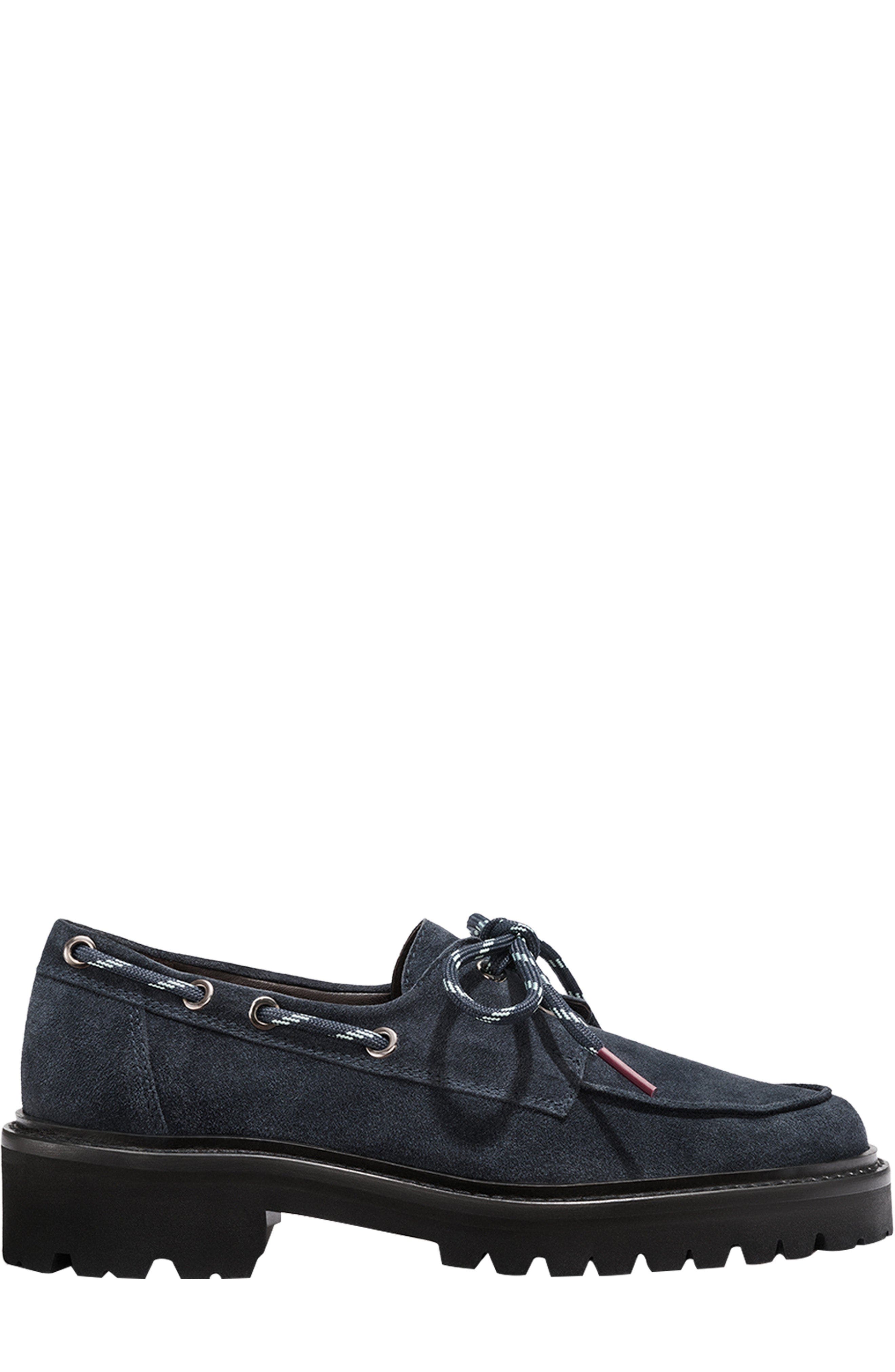 The Marine Loafer, Main, color, Vintage Navy Suede