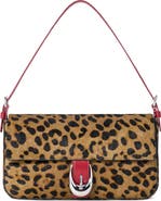 STAUD Harlow Animal Print Genuine Calf Hair Bag