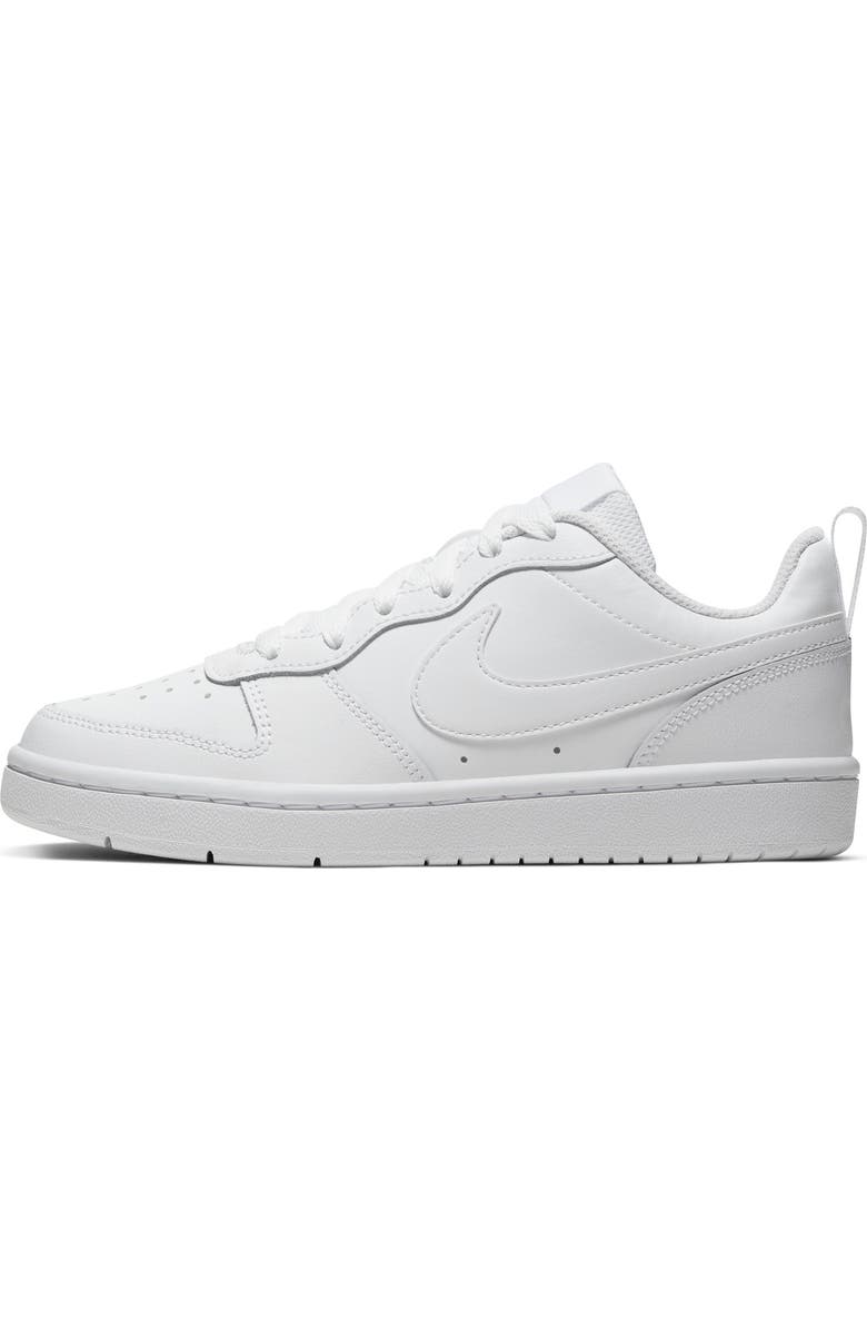 Nike Kids' Court Borough Low Top Sneaker, Alternate, color, 100 White/White