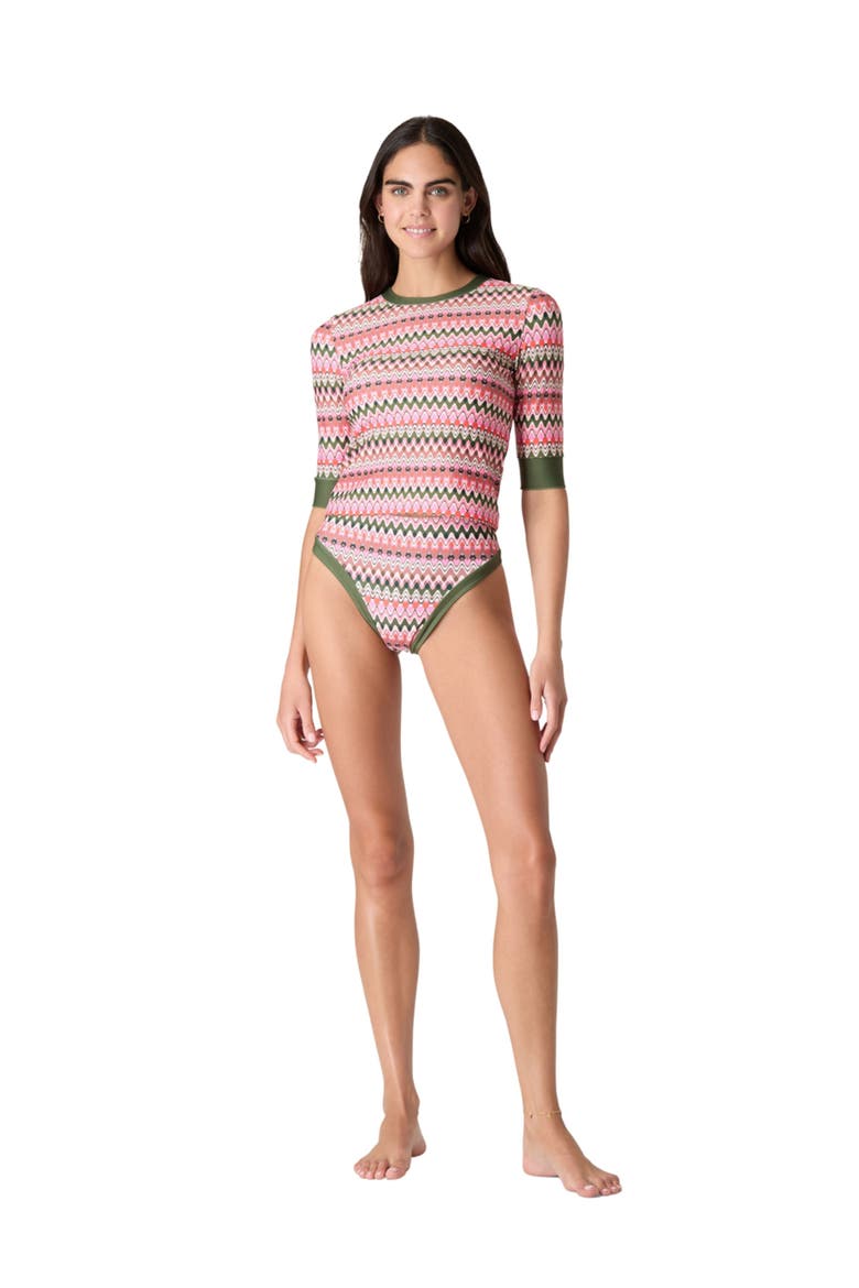 Piper Short Sleeve Tee, Main, color, Wavy Stripe