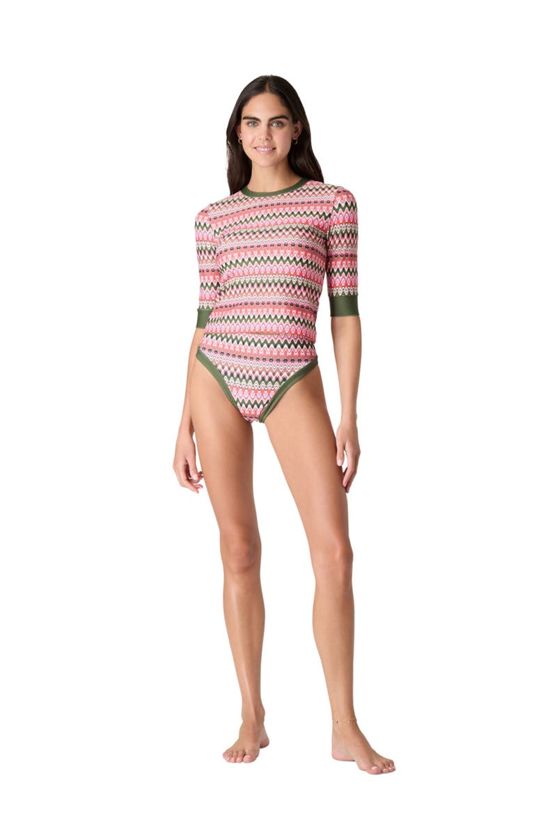 Watskin Piper Short Sleeve Tee, Main, color, Wavy Stripe