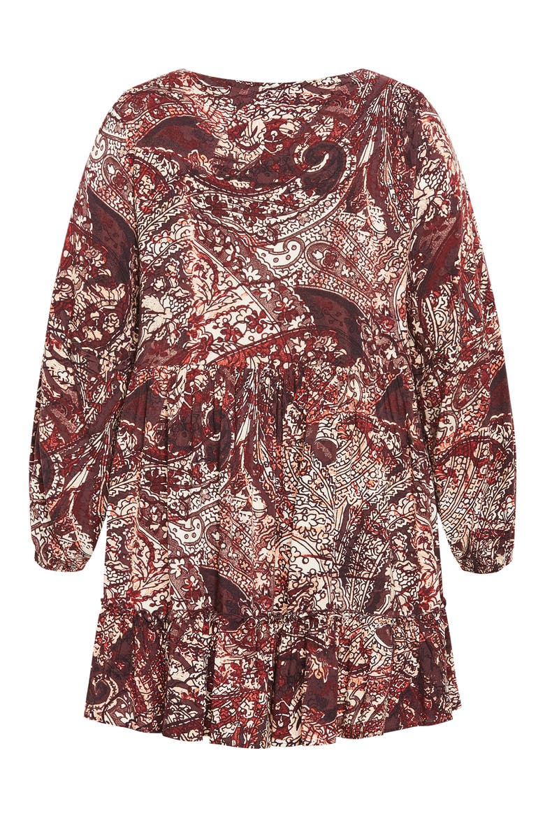 Mira Long Sleeve Paisley Tiered Dress, Alternate, color, PAISLEY