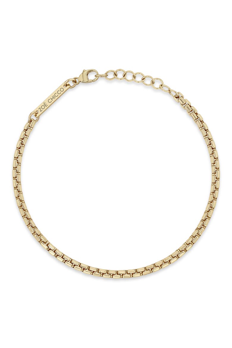 Box Chain Bracelet, Alternate, color, YELLOW GOLD