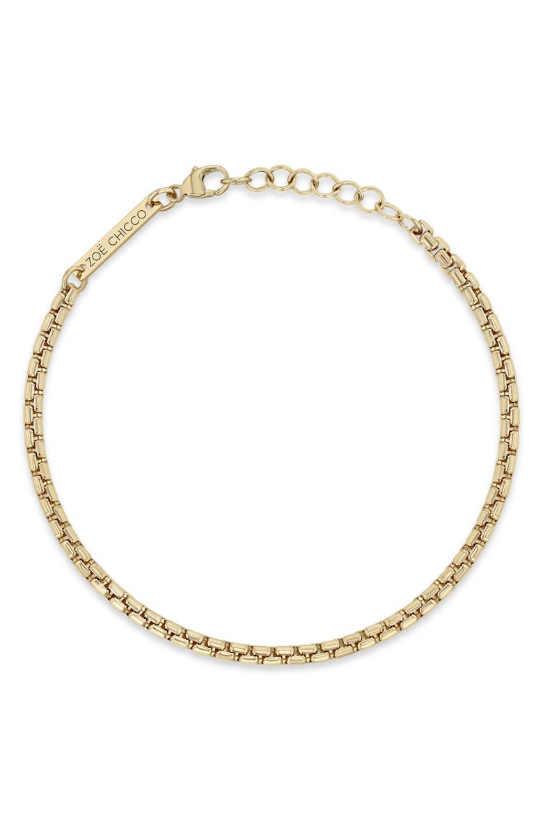 Zoë Chicco Box Chain Bracelet, Alternate, color, Yellow Gold