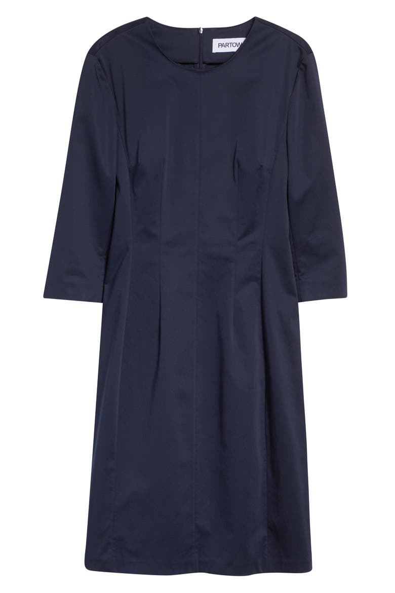 Blair Stretch Cotton Sheath Dress, Alternate, color, NAVY