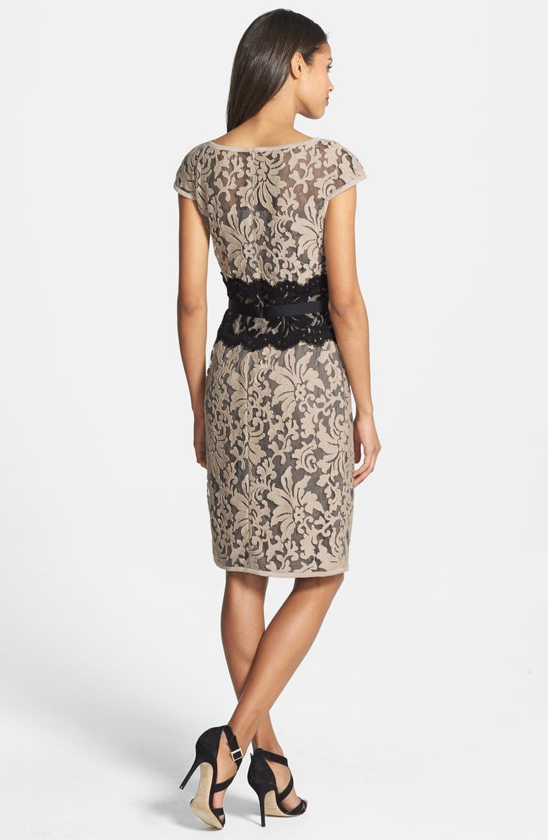 Tadashi Shoji Embroidered Lace Sheath Dress, Alternate, color, 