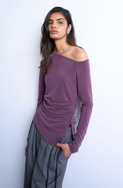One-Shoulder Ruched Top