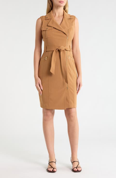 Moto Tie Waist Dress