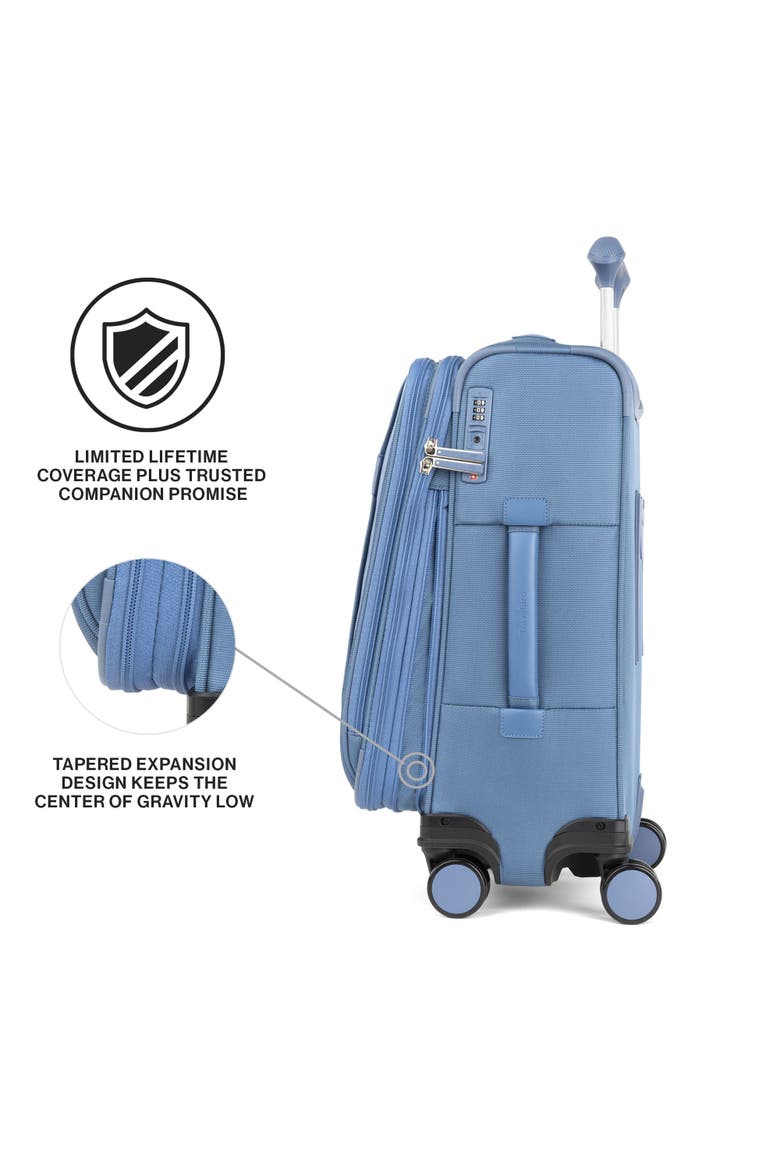 Versapack + Lightweight Softside Expandable 21" Carry On Spinner Luggage, Alternate, color, Elemental Blue