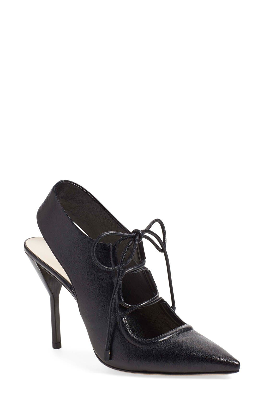 'Martini' Pump, Main, color, BLACK LAMB NAPPA