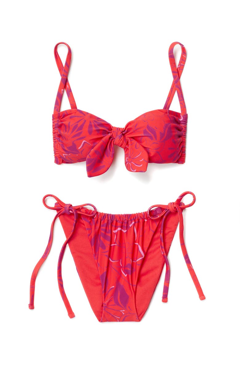 Adore Me Sienna Swimwear Bra, Alternate, color, Floral Red