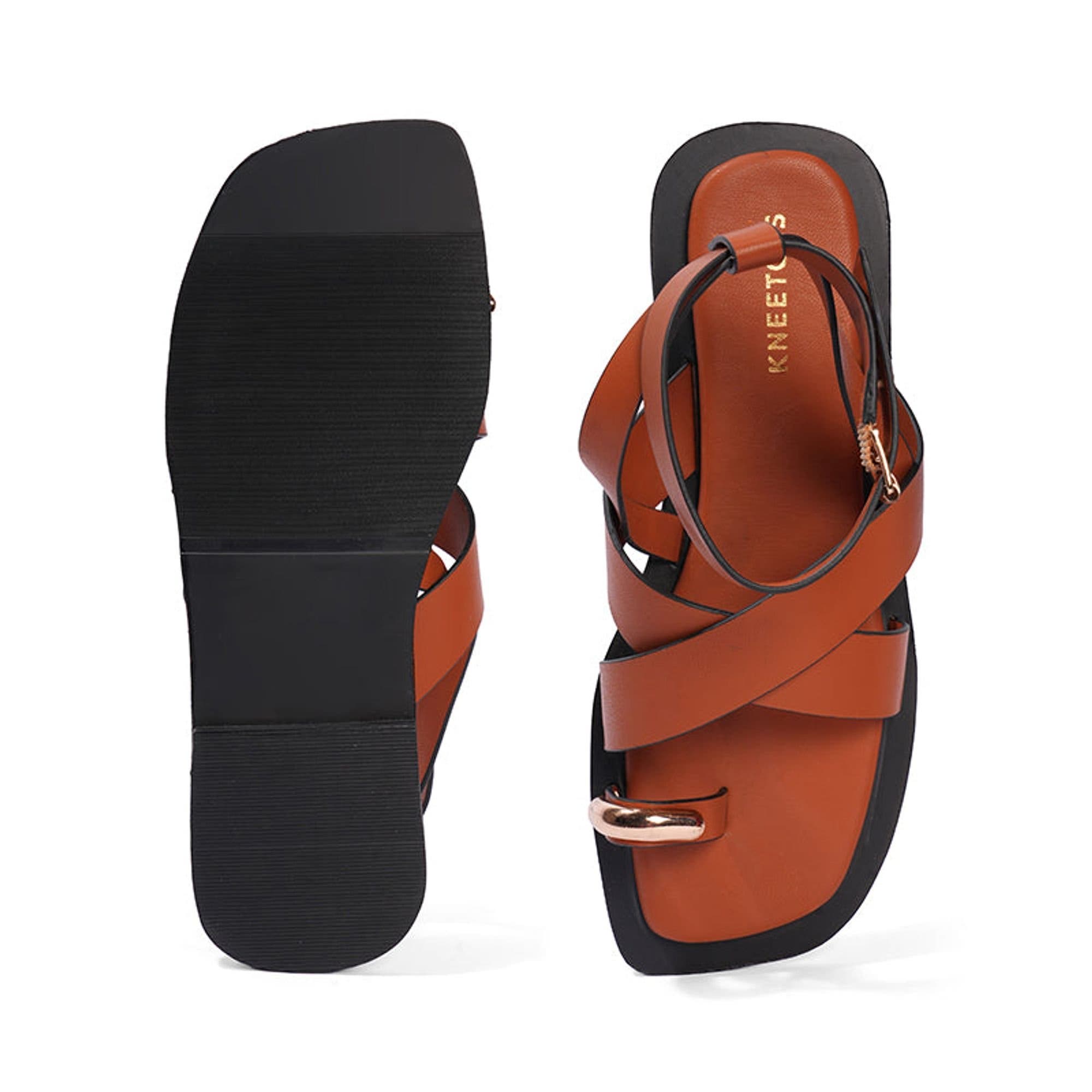 Elowyn Cross Strap Sandal, Alternate, color, Brown