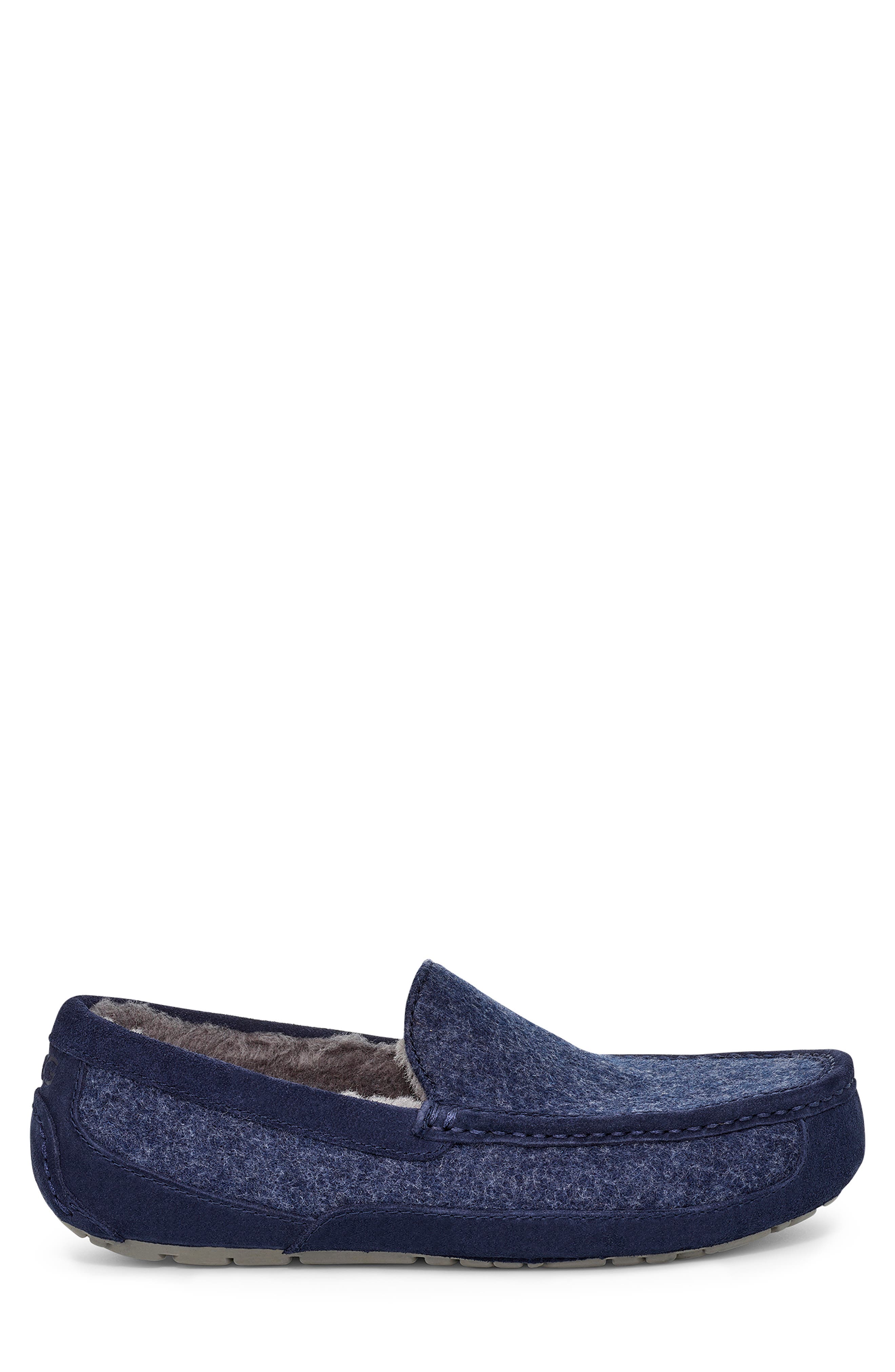 UGG Ascot UGGpure Lined Slipper, Alternate, color, DARK SAPPHIRE