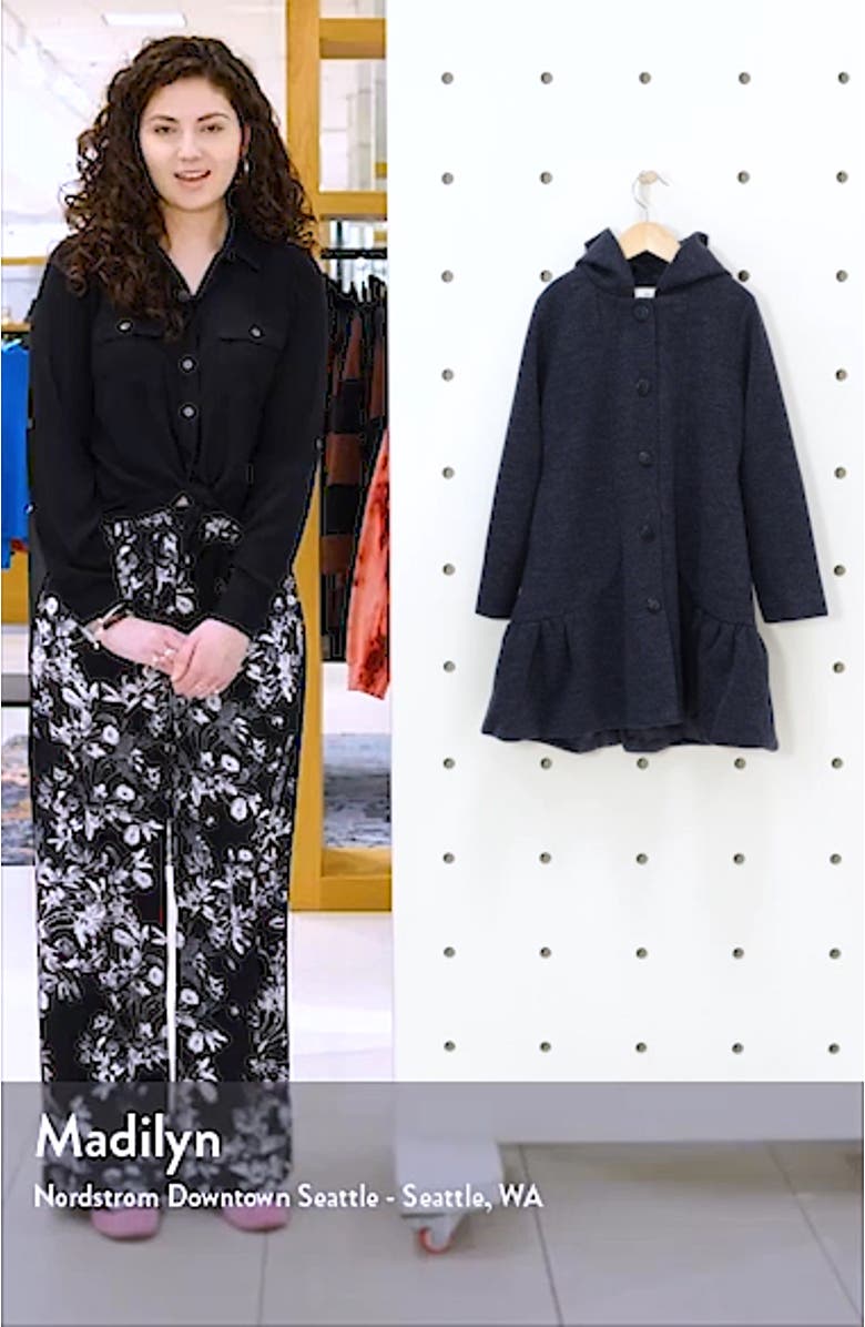 Hooded Twill Swing Coat, sales video thumbnail