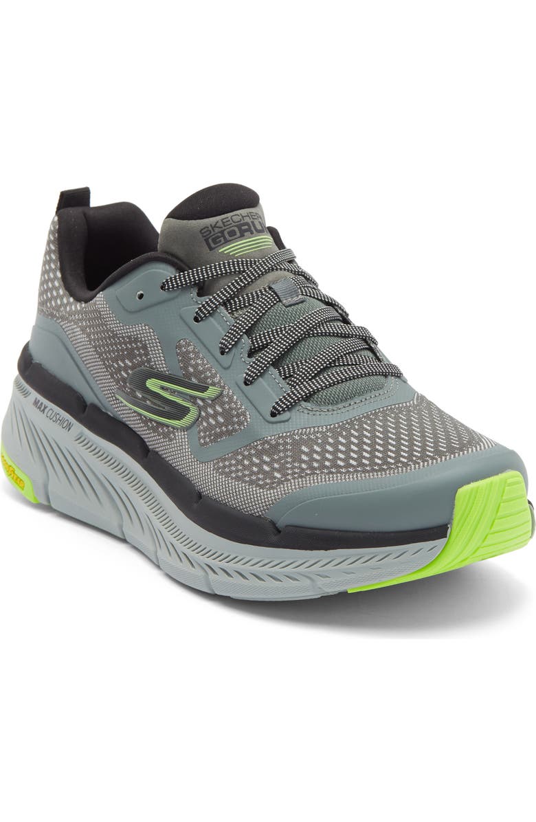 SKECHERS Max Cushioning Premier 2.0 - Vantage Running Shoe, Main, color, Grey/ Lime