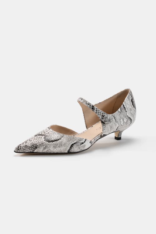 Bells & Becks Nadia Kitten Heel Mary Jane Pump In Gray