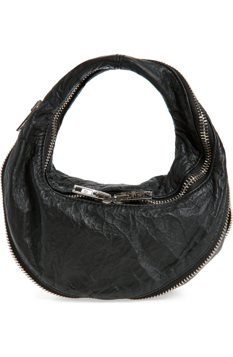 Alexander Wang Mini Twist Memory Leather Handbag, Main, color, Black