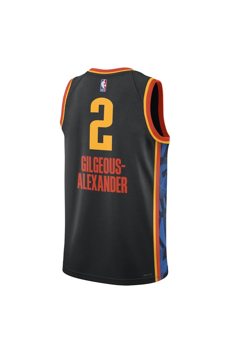 Nike Unisex Nike Shai Gilgeous-Alexander Black Oklahoma City Thunder 2024/25 Swingman Player Jersey - City Edition, Alternate, color, 