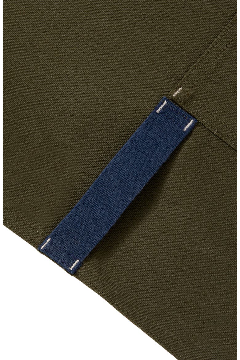 The Essential Apron - Olive Green Navy Straps, Alternate, color, Olive