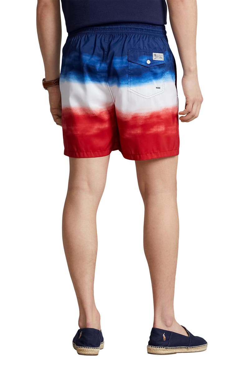 Ombré Swim Trunks, Alternate, color, RWB OMBRE