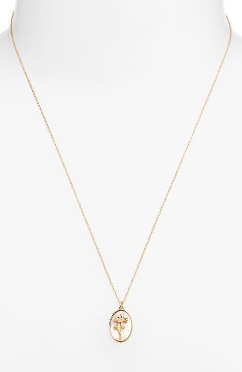 Set & Stones Katrina Birth Flower Pendant Necklace