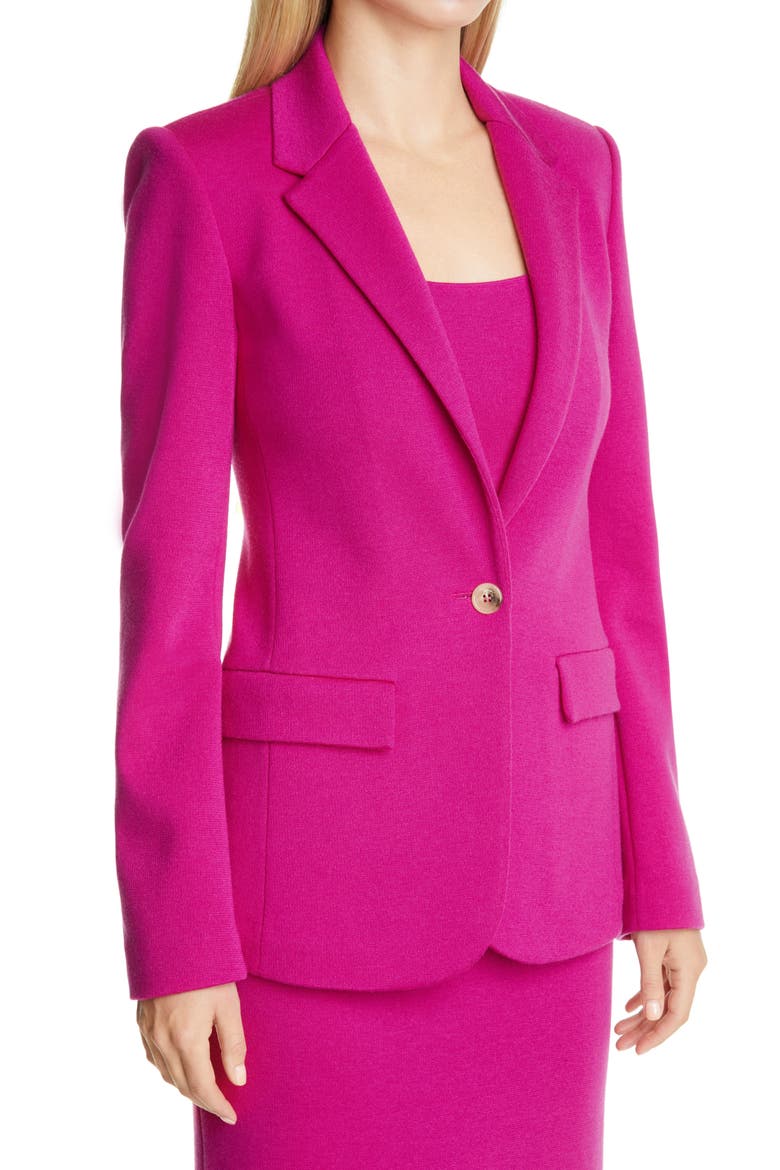 Notch Collar Milano Knit Jacket, Alternate, color, ORCHID
