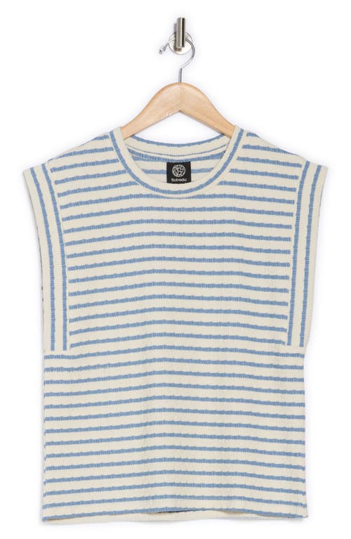Bobeau Stripe Textured Knit Tank In Gold