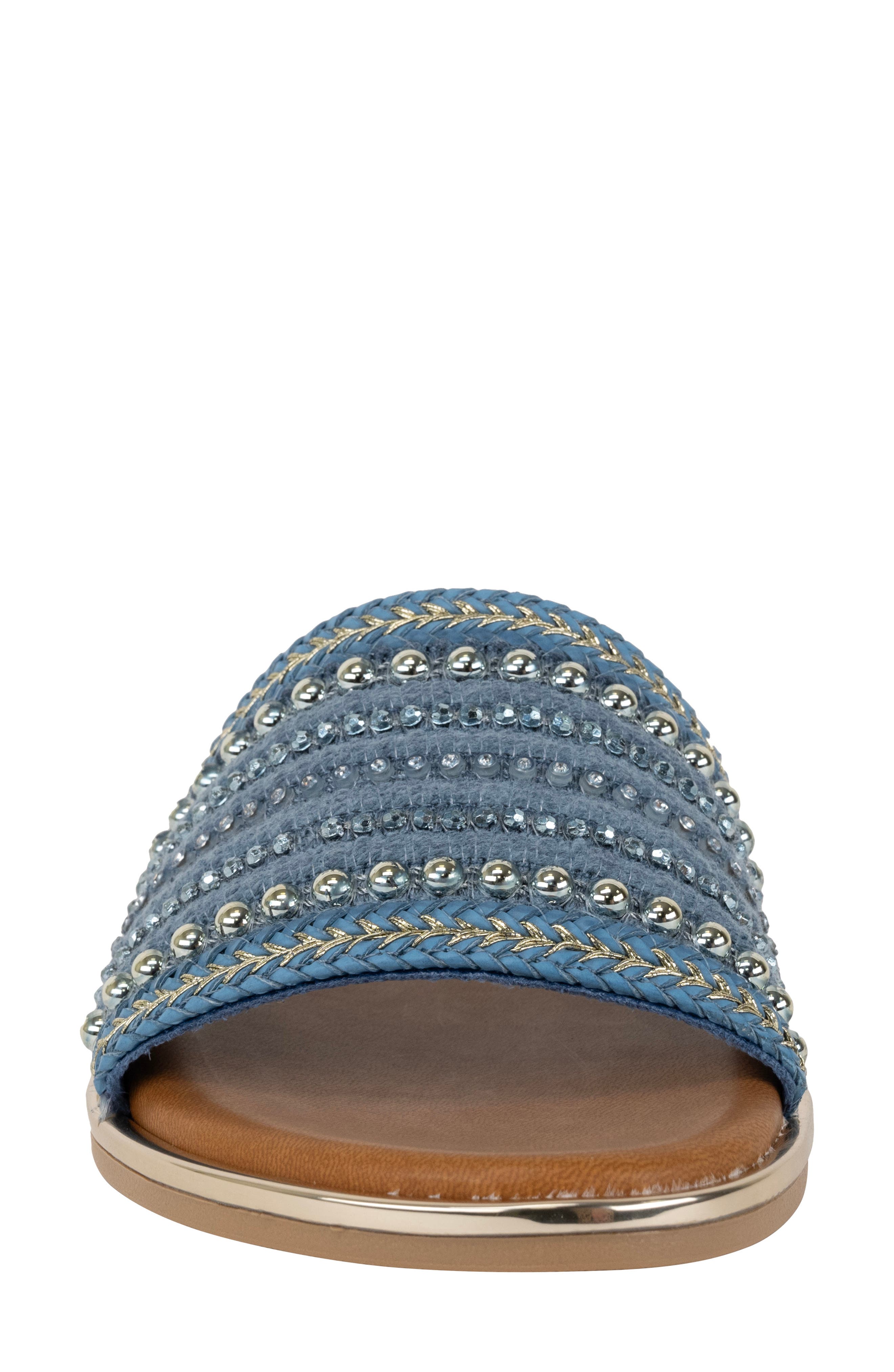 Mitzy Slide Sandal, Alternate, color, DENIM