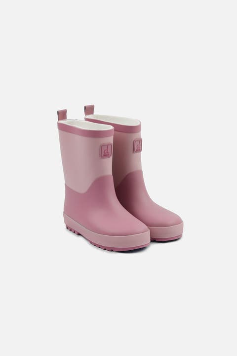 Two-Tone Pull-On Rain Boots