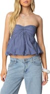 EDIKTED Serina Strapless Bubble Hem Top