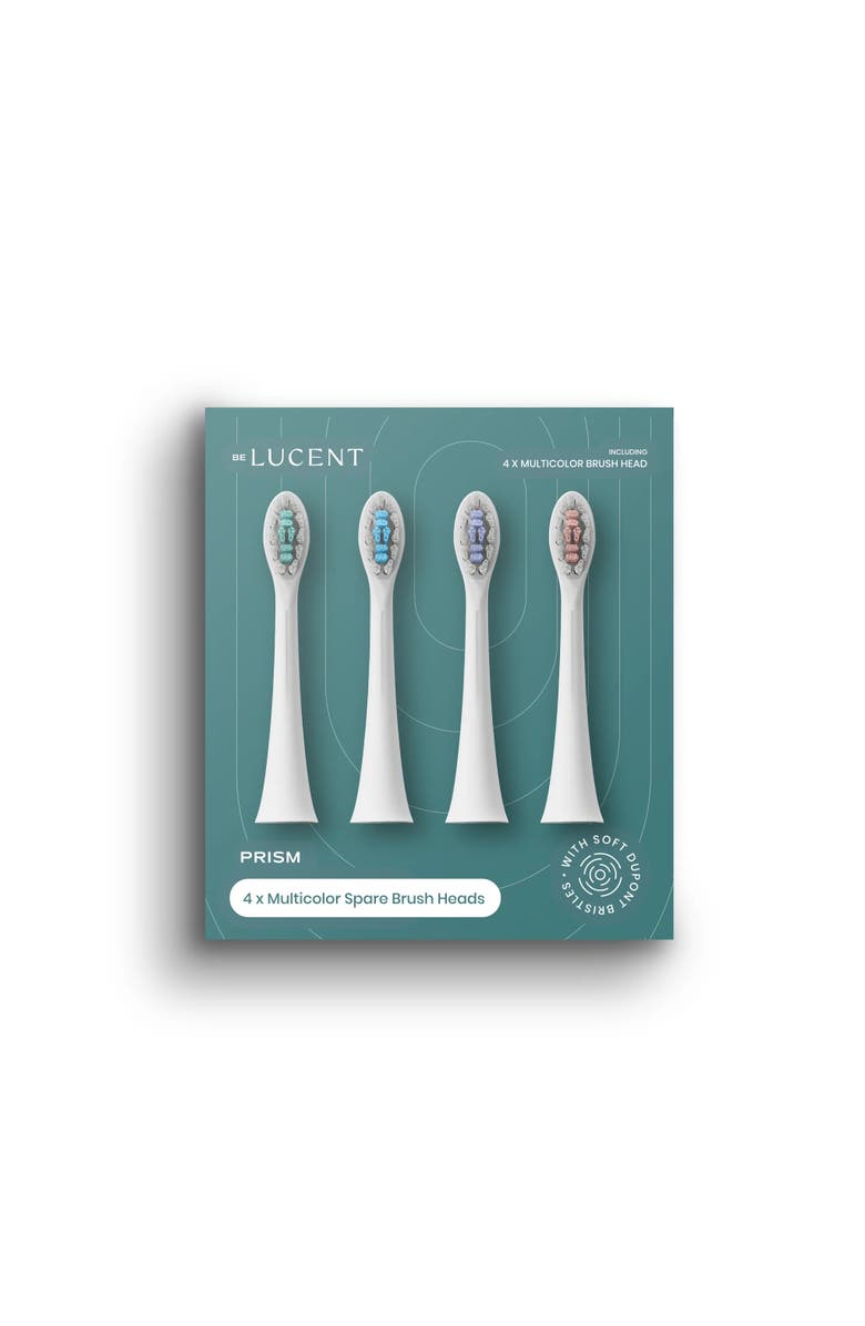 Be Lucent Prism Sonic Toothbrush Heads, 4 pack, Main, color, Mulit Color
