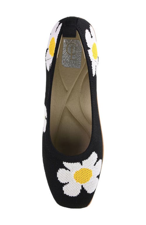 Cl By Laundry Begin Again Floral Knit Flat In Black Multi