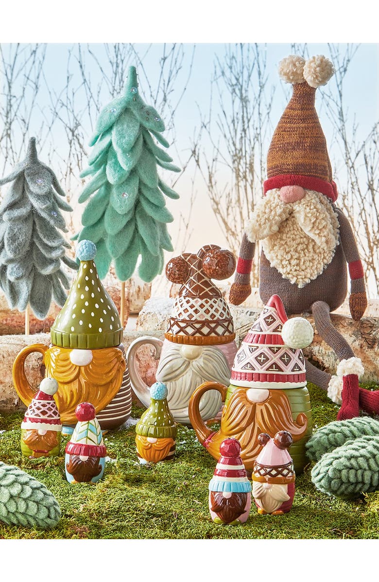 tag Oskar Gnome Lidded Mug Ceramic Drinkware Christmas Design, Alternate, color, Multicolored