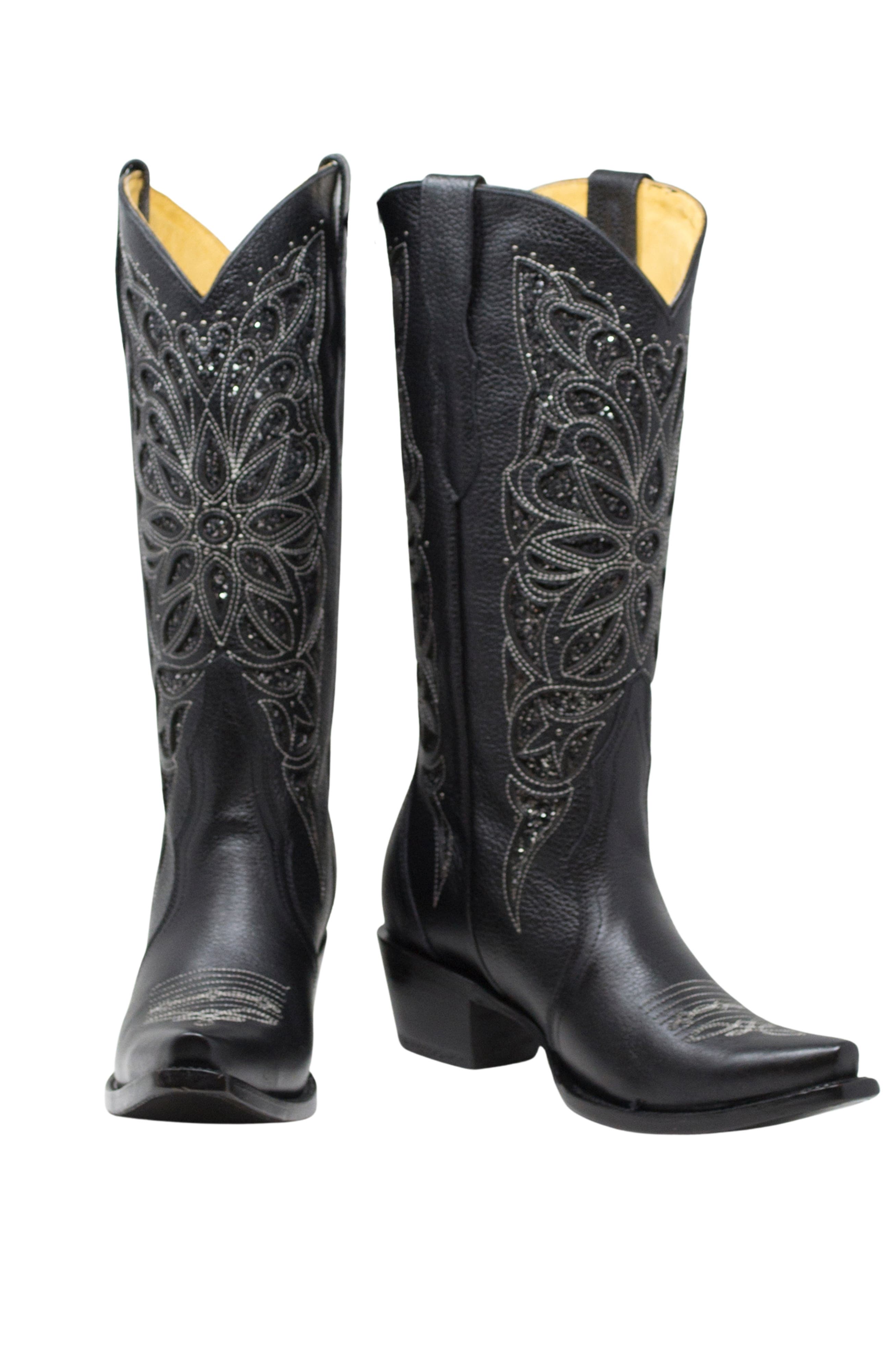 NORTALIE The Noche Western Cowboy Boot, Alternate, color, Noche