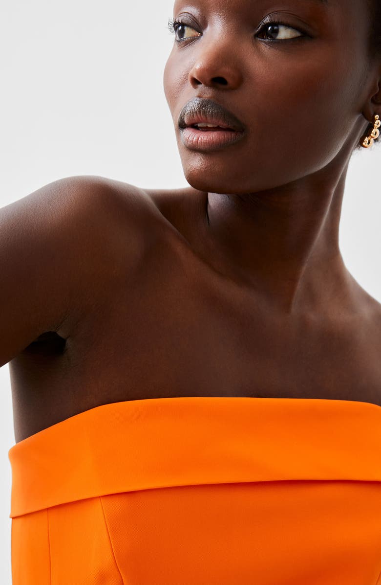 French Connection Harry Suiting Strapless Dress, Alternate, color, 