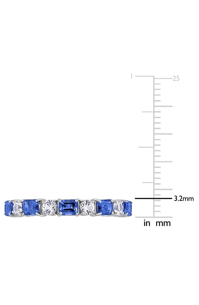 Julianna B. Blue & White Sapphire Semi-Eternity Ring 14k, Alternate, color, 
