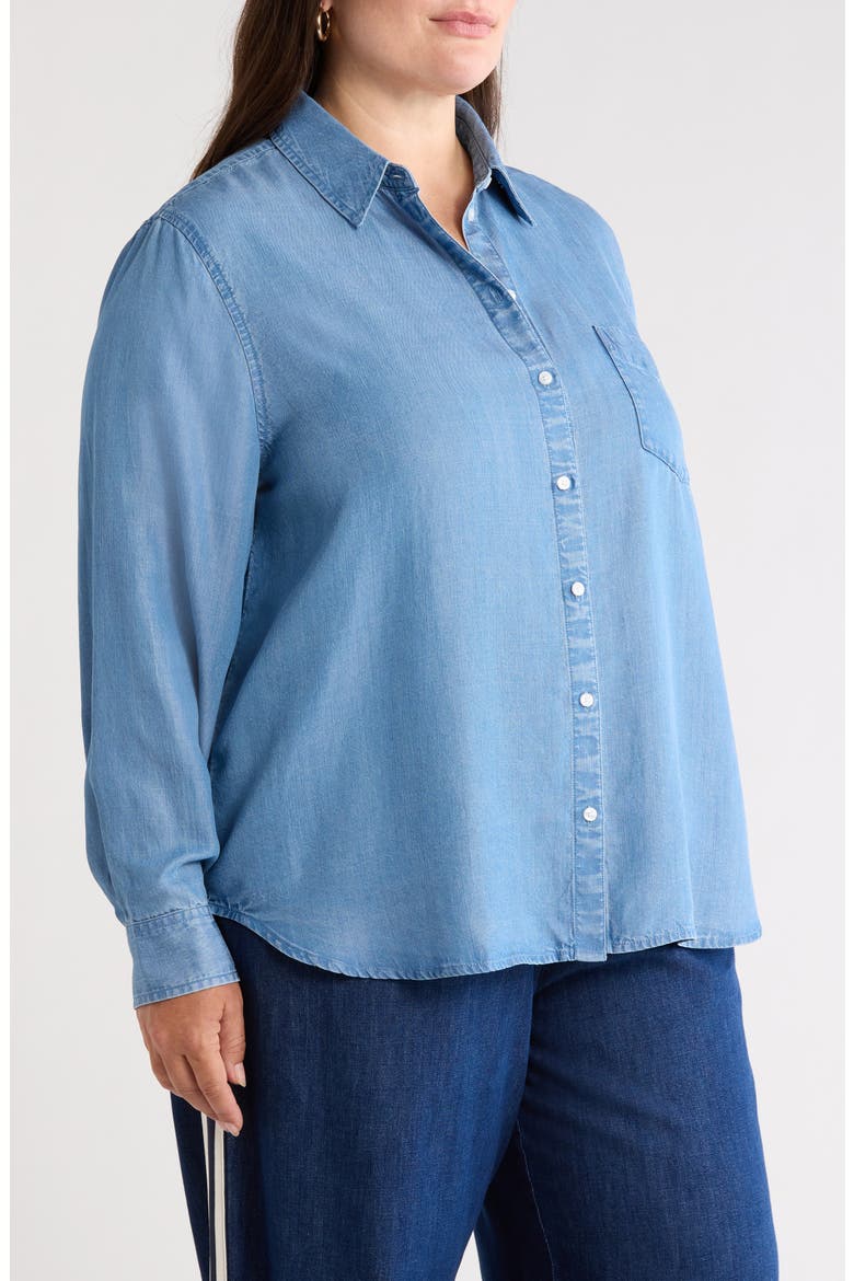 Long Sleeve Chambray Shirt, Alternate, color, MEDIUM WASH
