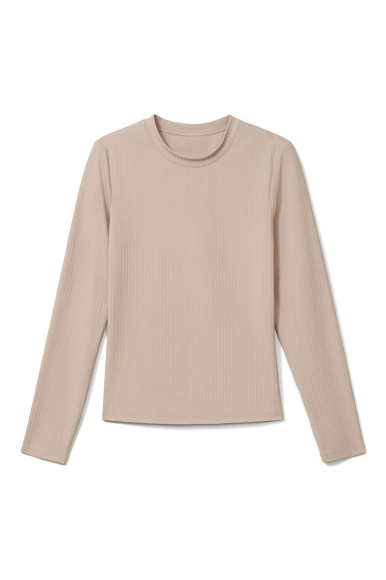 Modern Rib Long Sleeve Knit T-Shirt, Alternate, color, ROSE DUST
