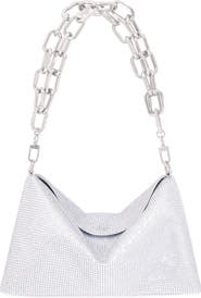 JUDITH LEIBER COUTURE Bowie Crystal Embellished Slouchy Clutch