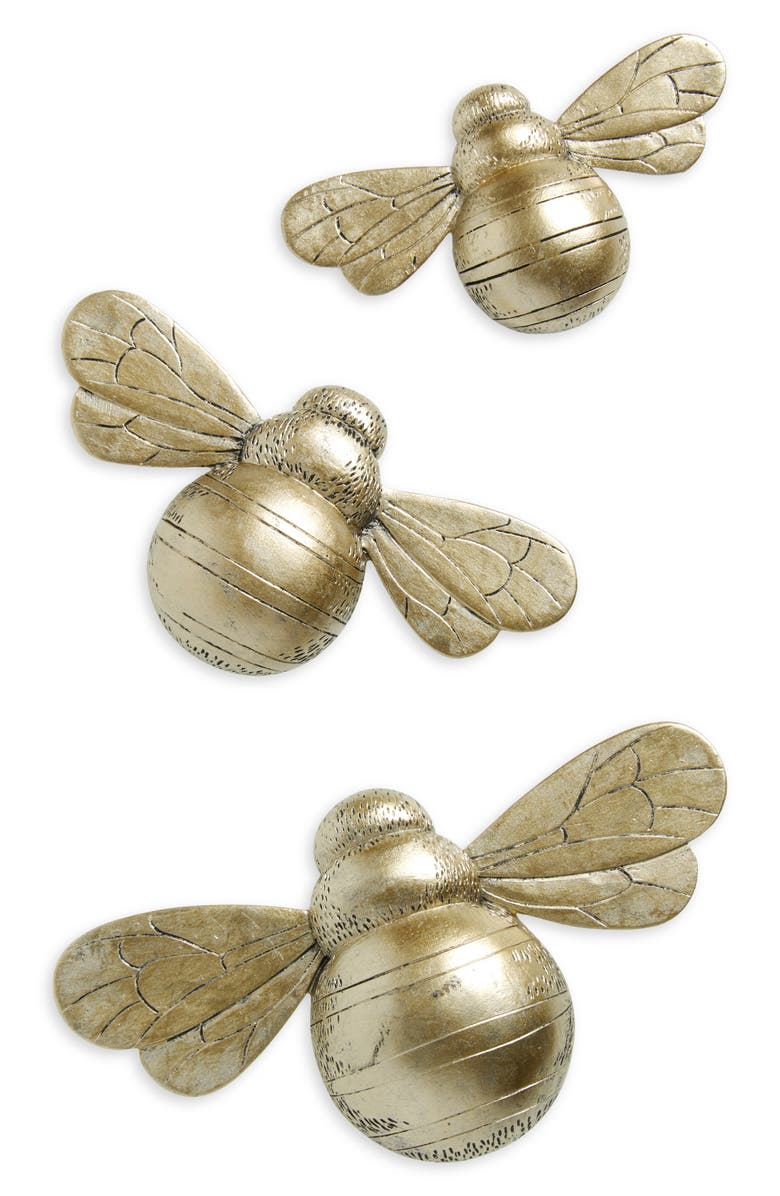 NEXT Set of 3 Bee Wall Decor, Main, color,