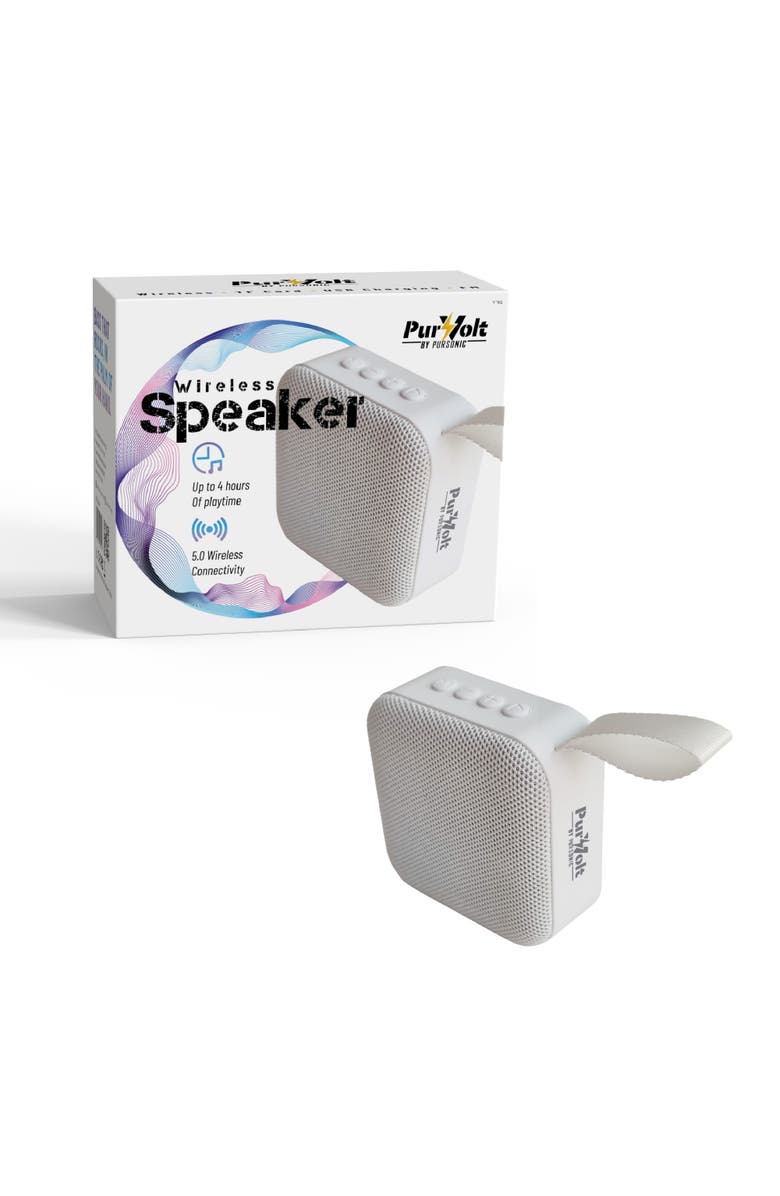 PURSONIC Wireless Speaker - Portable Bluetooth Sound System, Main, color, White