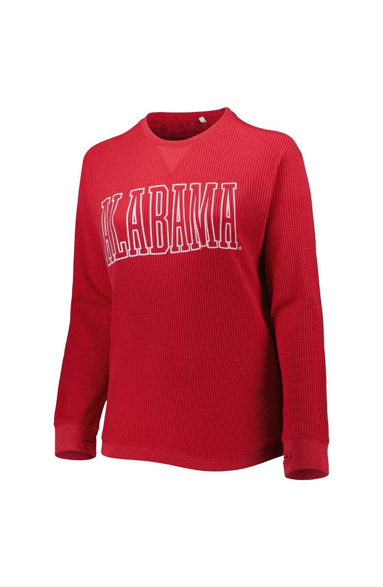 PRESSBOX Women's Pressbox Crimson Alabama Crimson Tide Surf Plus Size Southlawn Waffle-Knit Thermal Tri-Blend Long Sleeve T-Shirt, Alternate, color, Crimson