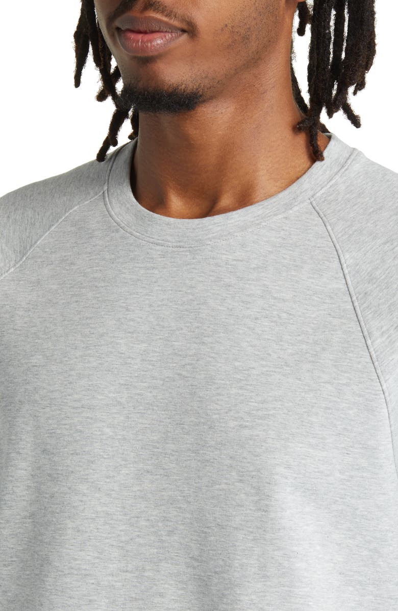 Zella Powertek Crewneck Sweatshirt, Alternate, color, Grey Heather