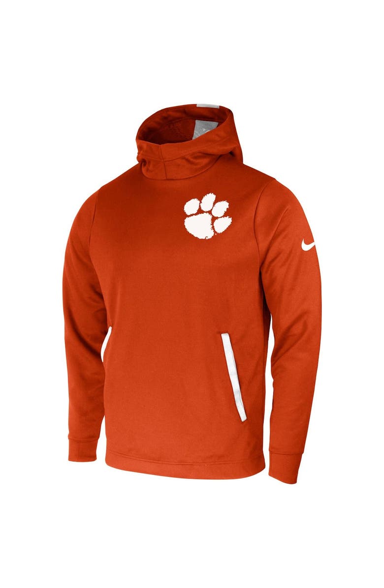 Nike Men's Nike Orange Clemson Tigers 2-Hit Performance Pullover Hoodie, Alternate, color, Orange